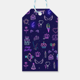Étiquettes-cadeau Sac cadeau d'anniversaire de princesse | Sac de fa