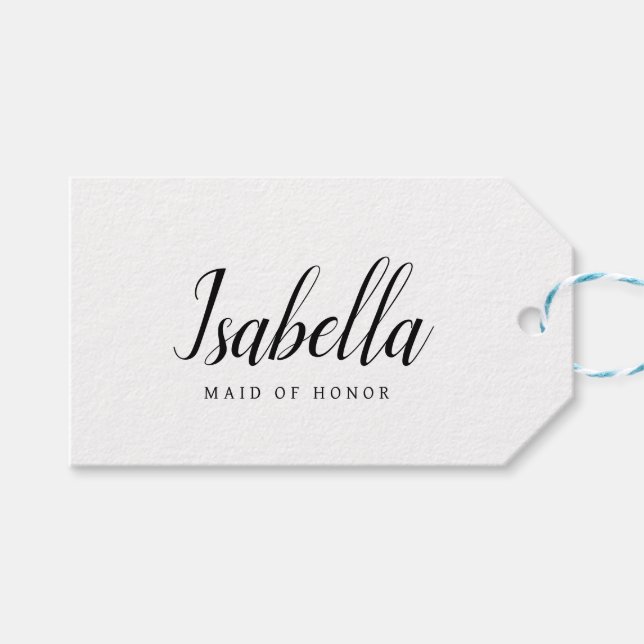 Étiquettes-cadeau Sac cadeau de fête nuptiale personnalisable (Devant (Horizontal))