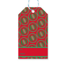 Sac cadeau rouge/vert de taille moyenne