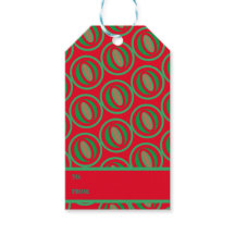 Sac cadeau rouge/vert de taille moyenne