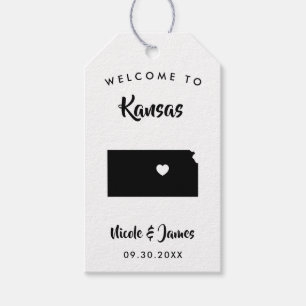 Étiquettes-cadeau Sac de bienvenue du Mariage du Kansas Tags pour le