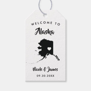 Étiquettes-cadeau Sac de bienvenue Mariage de l'Alaska Tags pour les