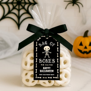 Étiquettes-cadeau Sac D'Halloween D'Os
