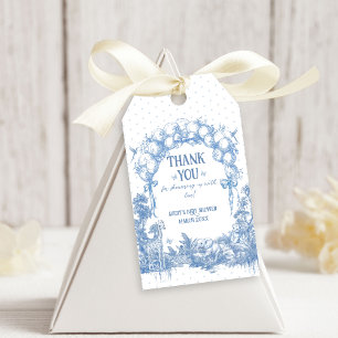 Étiquettes-cadeau Safari animal Dusty Blue Toile bébé garçon douche 