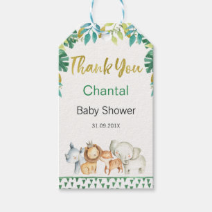 Étiquettes-cadeau Safari Animaux Baby shower Favor tag