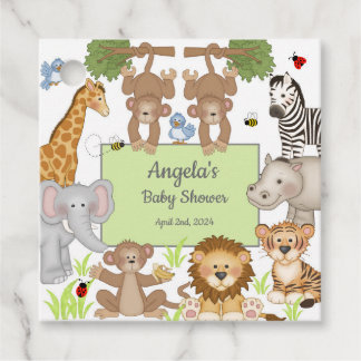 Étiquettes Cadeau Safari Animaux Baby shower fête cadeau