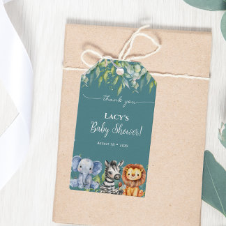 Étiquettes-cadeau Safari Animaux de la Jungle Baby Shower