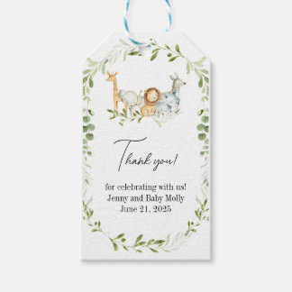 Étiquettes-cadeau Safari Animaux Merci Tags, Safari Tags Cadeaux