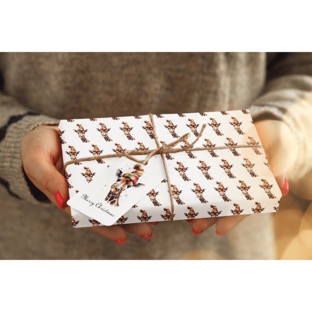 Étiquettes-cadeau Safari de Noël cosy, personnalisé (Créateur téléchargé)