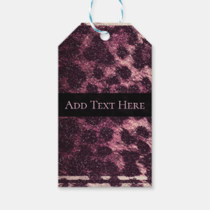 Étiquettes-cadeau Safari Poster de animal Léopard Cheetah Glittery r