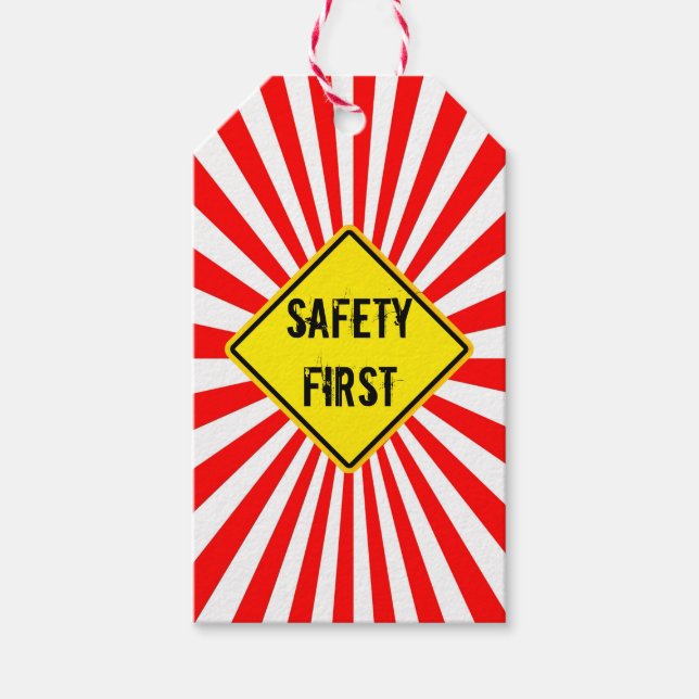 Étiquettes-cadeau safety first (Devant)