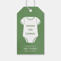 Sage Green Bodysuit Baby shower Favoriser les étiq