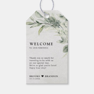 Étiquettes-cadeau Sage Green Eucalyptus Minimaliste Mariage botaniqu