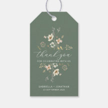 Sage Green Fleur sauvage Mariage Favoriser Merci