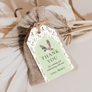 Étiquettes-cadeau Sage Green Mallard Duck Birthday Tags cadeaux