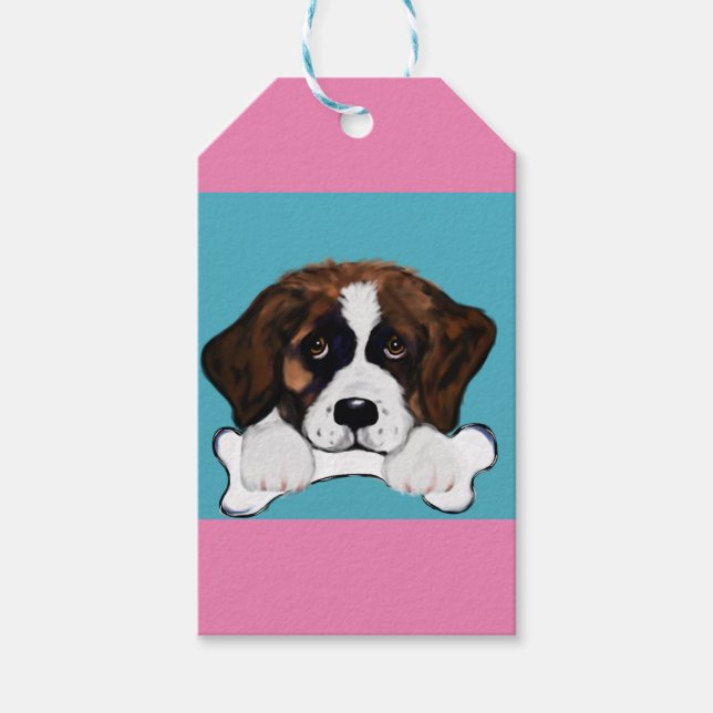 Étiquettes-cadeau Saint-Bernard (Devant)