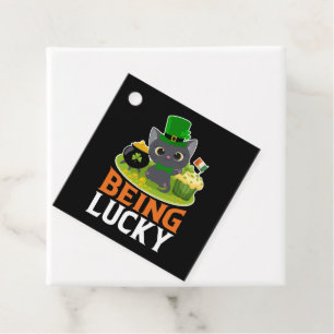 Étiquettes Cadeau Saint Patrick's Day Être chanceux