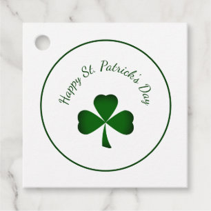 Étiquettes Cadeau Saint Patrick's Day Lucky Clover Green Shamrock