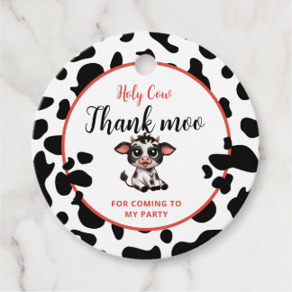 Étiquettes Cadeau saint vache merci moo d'être venu