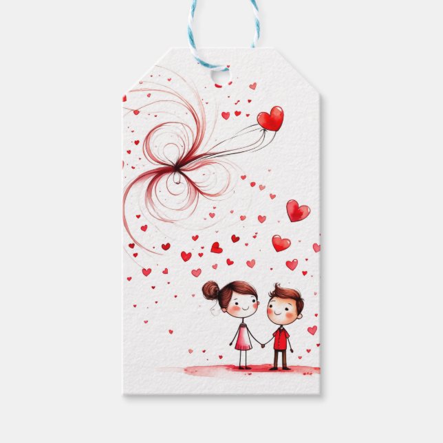 Étiquettes-cadeau Saint-Valentin 2025 (Devant)