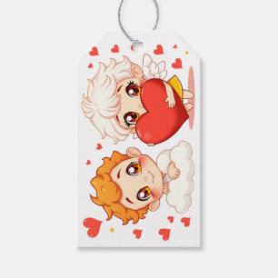 Étiquettes-cadeau Saint-Valentin 2025 : Angels mignons et joyeux 👼
