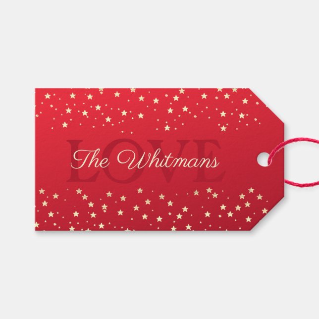 Étiquettes-cadeau Saint Valentin Amour de la famille (Devant (Horizontal))