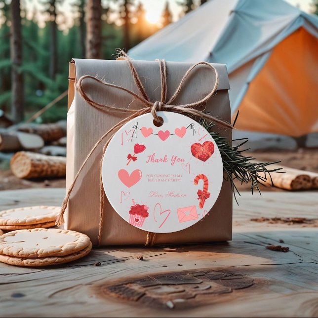 Étiquettes Cadeau Saint Valentin Anniversaire Fête Merci (Créateur téléchargé)