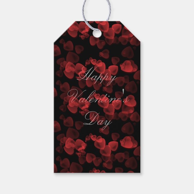 Étiquettes-cadeau Saint-Valentin Cœurs à la dérive (Devant)