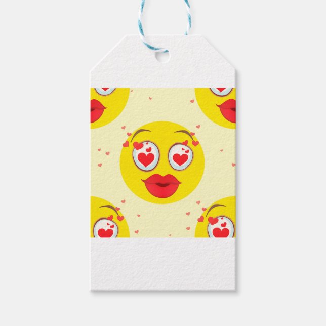 Étiquettes-cadeau Saint Valentin Emoji (Devant)