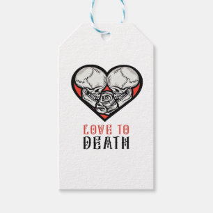 Étiquettes-cadeau Saint-Valentin esthétique jusqu'à ce que la mort n