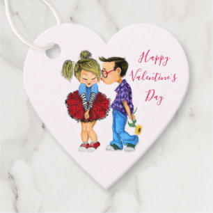 Étiquettes Cadeau Saint Valentin Favor Tags Romantic Couple Love