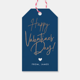 Étiquettes-cadeau Saint-Valentin Parties scintillant or