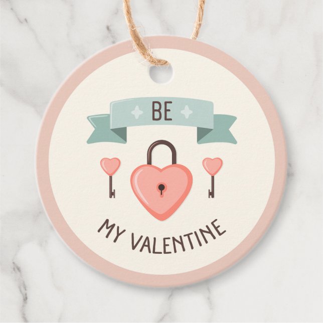 Étiquettes Cadeau Saint Valentin - Soyez ma Saint Valentin (Devant)