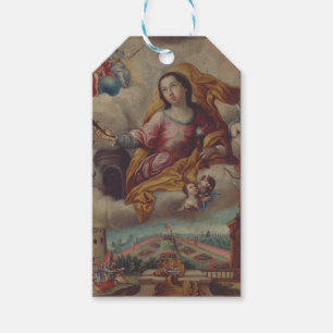 Étiquettes-cadeau Sainte Barbara Vierge et martyr