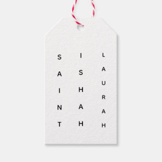 ÉTIQUETTES-CADEAU SAINTE ISHAH LAURAH VERTICALE