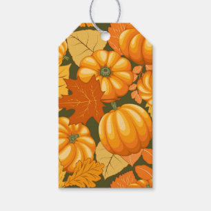 Étiquettes-cadeau Saison d'automne Halloween Citrouille Motif
