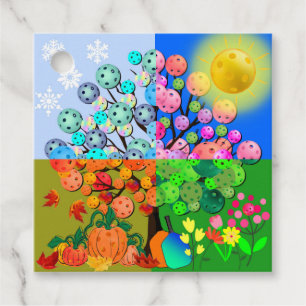 Étiquettes Cadeau Saison Toujours Pickleball hiver printemps été aut