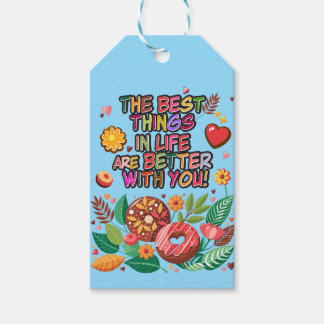 Étiquettes-cadeau Salle de classe Saint-Valentin Fleur de beigne Per