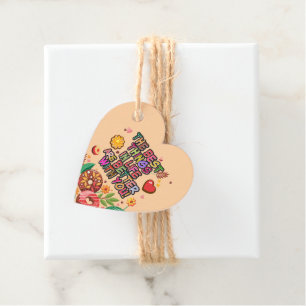 Étiquettes Cadeau Salle de classe Saint-Valentin Fleur de beigne Per