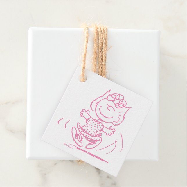 Étiquettes Cadeau Sally Brown Dancing (En situation)