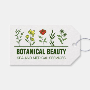 Étiquettes-cadeau Salon de Spa Botanique Beau Vert Floral