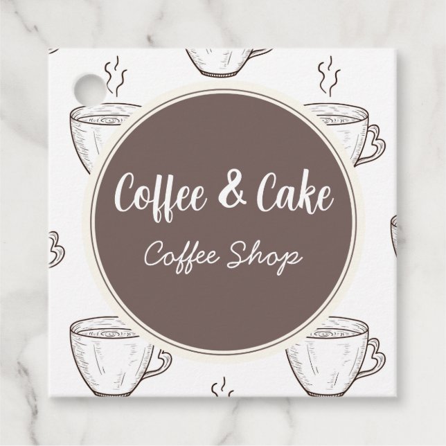 Étiquettes Cadeau Salon de thé et de café  (Devant)