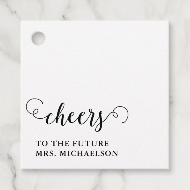 Étiquettes Cadeau Salue Mariée À Être Mariage (Devant)