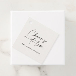 Étiquettes Cadeau Salutations pour l'amour moderne script minimal ma