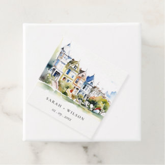 Étiquettes Cadeau San Francisco Painted Ladies Landscape Wedding