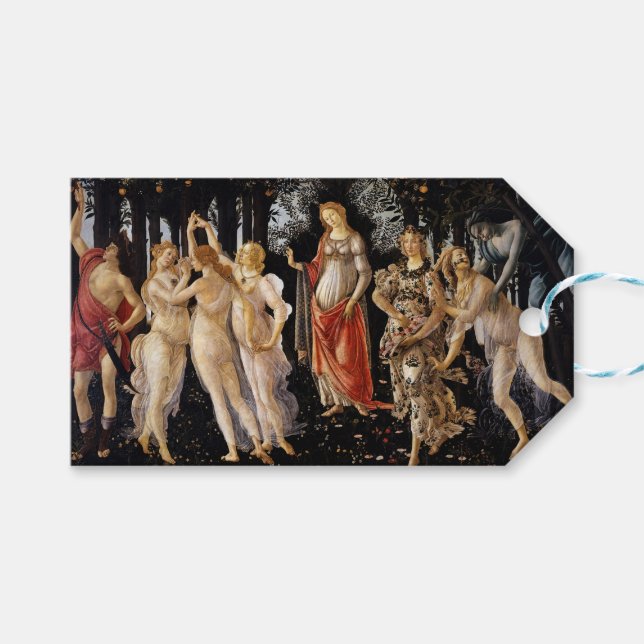Étiquettes-cadeau Sandro Botticelli - La Primavera (Devant (Horizontal))