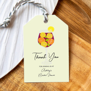 Étiquettes-cadeau Sangria & Tapas Cocktail Mariage Civil Espagnol