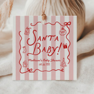 Étiquettes Cadeau Santa Baby! Fantastique Baby Shower de Noël
