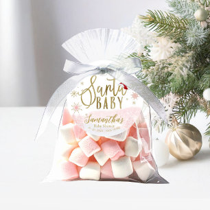 Étiquettes Cadeau Santa Baby Fille Noël Baby Shower