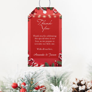 Étiquettes-cadeau Santa Baby Noël Bébé Shower Merci